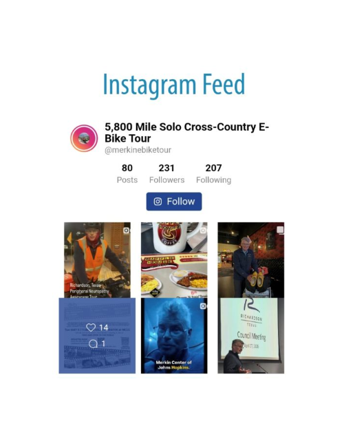 Gregory Maassen's E-Bike Tour 2026 Instagram Feed