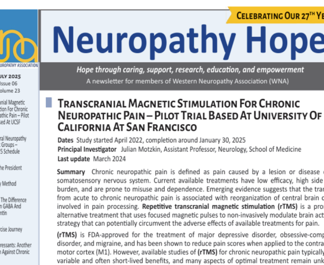 Neuropathy Hope Newsletter