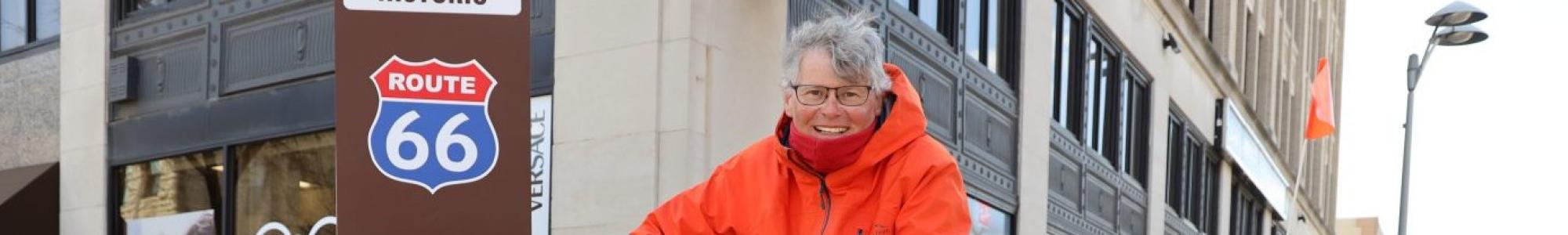 Dr Gregory Maassen on his ebike