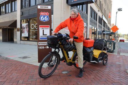 Gregory on his Ebike